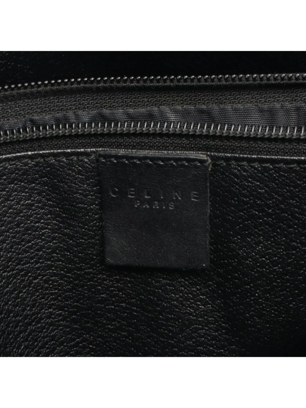 Celine Tote Macadam Black Dark Brown Canvas Leather - Picture 4 of 7